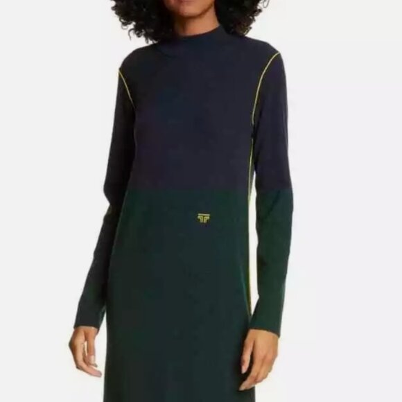 TORY BURCH SPORT Performance Knit Cashmere Mix CoolMax Sweater Dress S ($380) - Picture 1 of 7